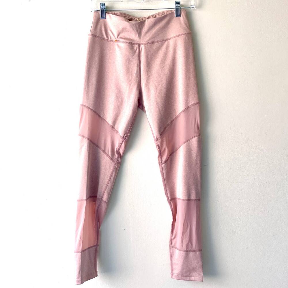 Sam Edelman Tan / Nude Part Leggings with Mesh Contrast - Size S